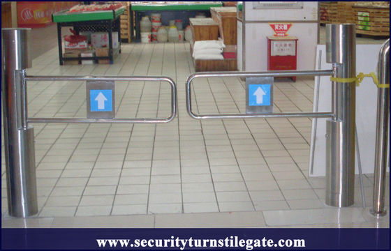 Porte automatique de barrière de tourniquet de porte d'oscillation de sécurité pour le supermarché