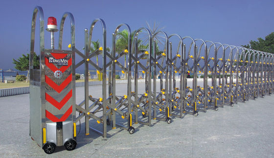 Porte expansible automatique sans rail de solides solubles, porte escamotable électrique d'acier inoxydable