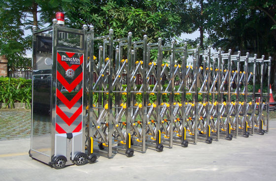 Porte expansible automatique sans rail de solides solubles, porte escamotable électrique d'acier inoxydable