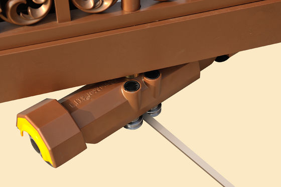 Porte de glissement télescopique sans rail d'alliage d'aluminium avec le bouton d'EMO