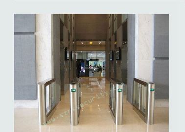 Porte d'oscillation de supermarché de lecteur de cartes d'IC, plein système de tourniquet de bras en verre de taille