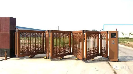 Porte de glissement motorisée par pliage automatique avec à télécommande sans fil