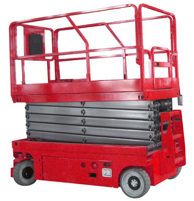 Ascenseur autopropulsé aérien électrique de ciseaux de la capacité 320kg d'ascenseur de plate-forme de travail de hauteur de travail maximum de 13.8m