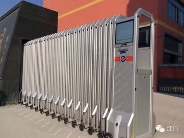En alliage d&#39;aluminium extensible électrique rétractable Porte pliante Avec écran Mesh